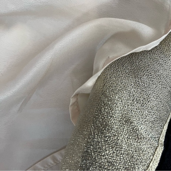 FULLY Lined Black Lace Grad/Prom/Cocktail Dress With Gold Underlay Size Small - Picture 6 of 7